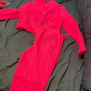 Pink Pants Suit Set